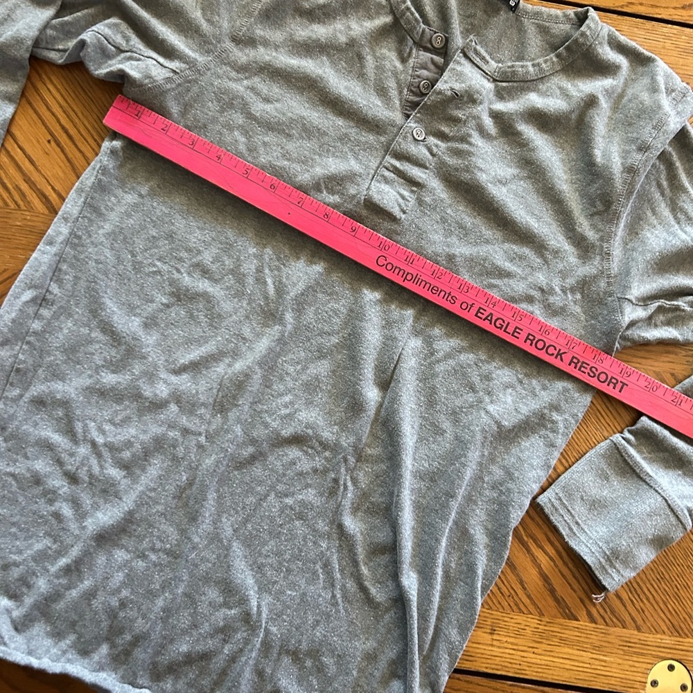 Gray Long-Sleeve Henley Shirt - Picture 8 of 13